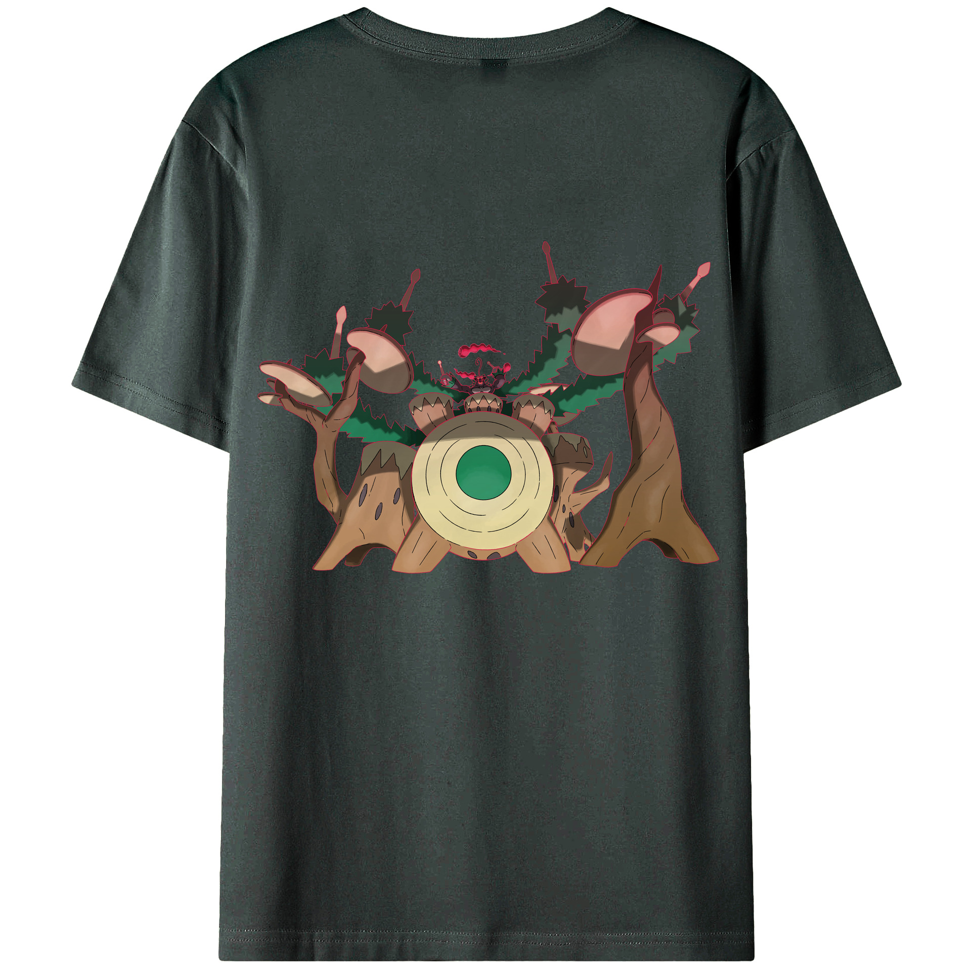 （画像用） ポケットモンスター Pokémon 綿100％ メンズ半袖Tシャツ（バックプリント） 通気性